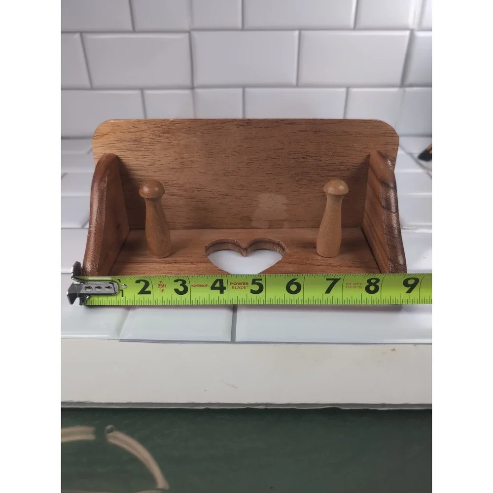 Vintage Window Wooden Wall Display Shelf Trinket W/Heart Cutout And Pegs cottage